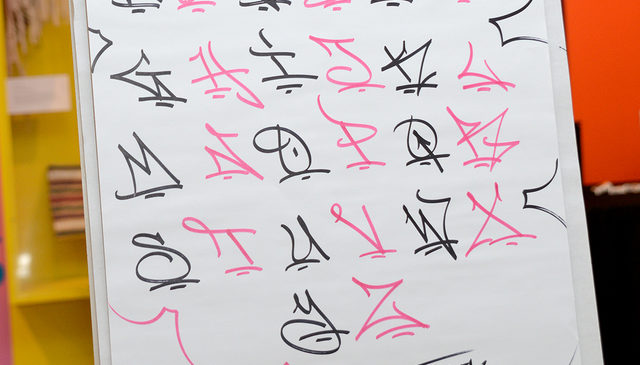 Crew member Tragek's graffiti alphabet